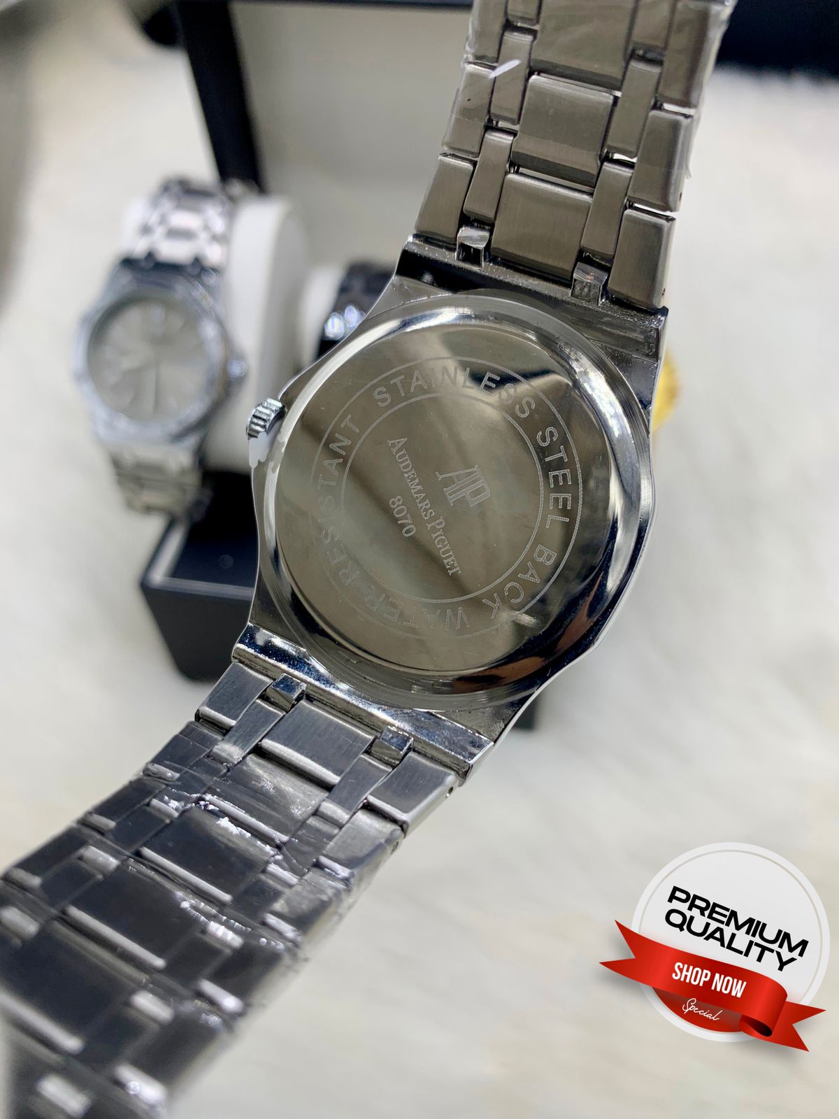 Luxury Brown Textured Dial Stainless Steel Watch β Royal Sport Edition