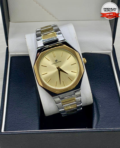 Luxury Blue Dial Two-Tone Stainless Steel Watch – Gold Edition