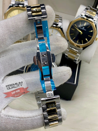 Luxury Blue Dial Two-Tone Stainless Steel Watch – Gold Edition