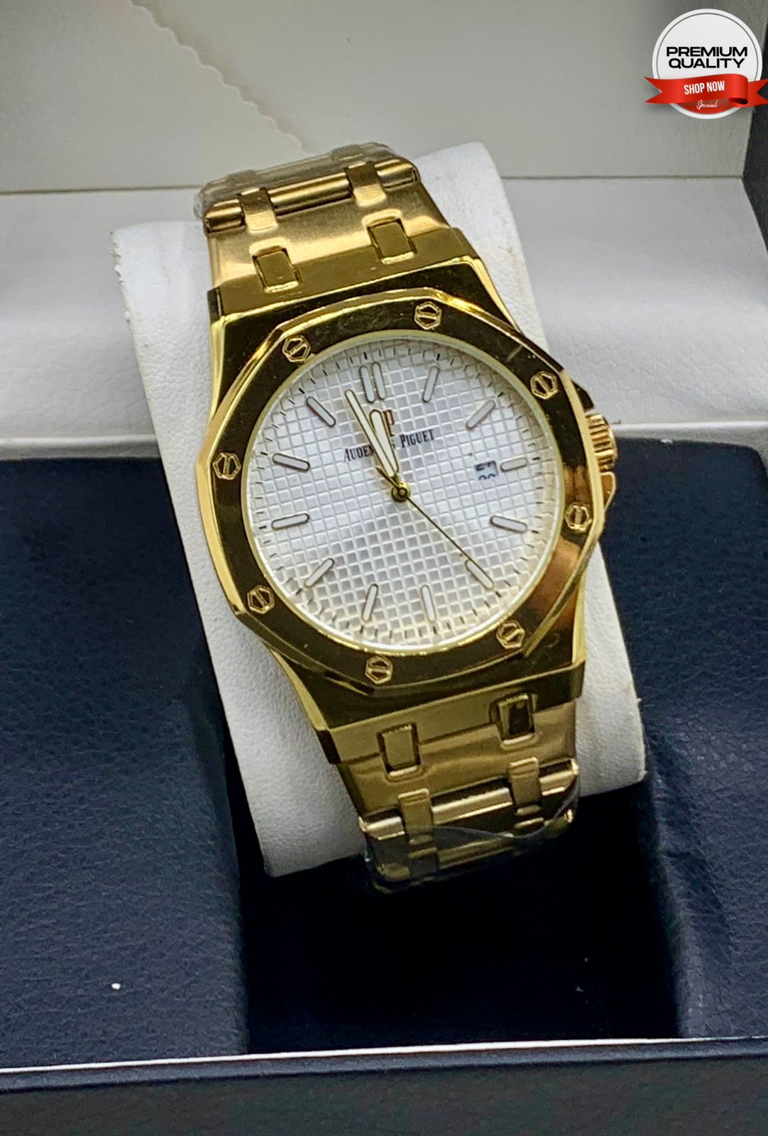 Luxury Brown Textured Dial Stainless Steel Watch – Royal Sport Edition