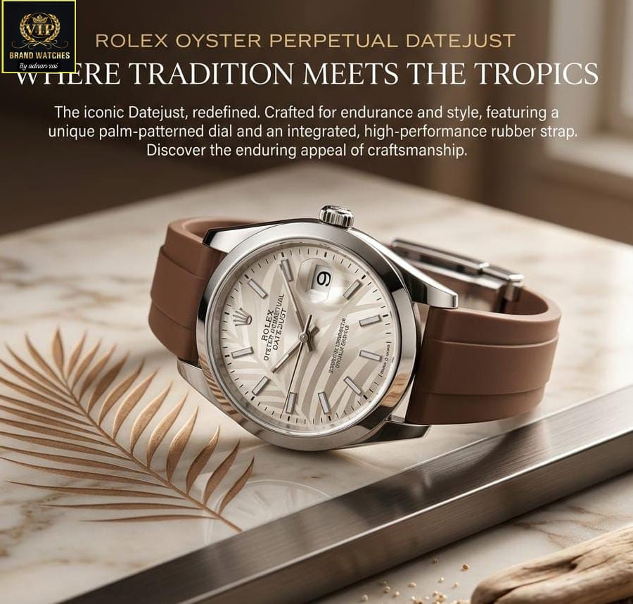 Luxury Datejust Style Rubber Strap Watch for Men